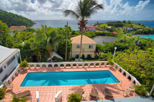 st john villa and view